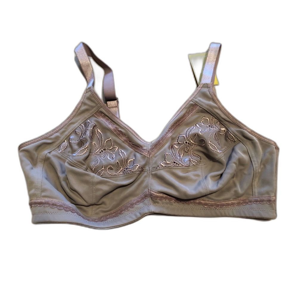 Delimira Bra 40D Wirefree Mochaccino W651 Sleep Bra Mastectomy Pocket Bra NWT